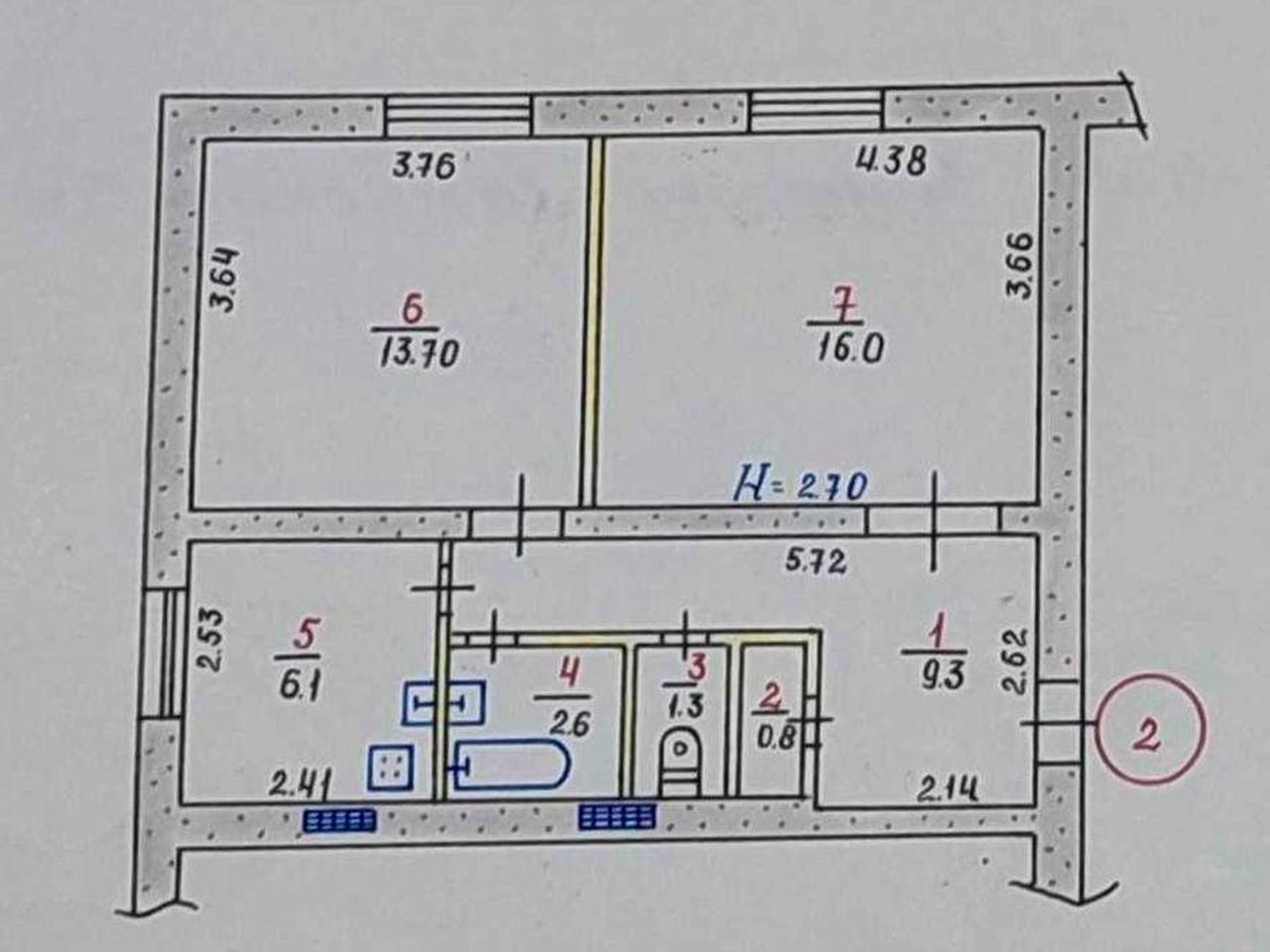 ТЕРМІНОВИЙ ПРОДАЖ двокімнатної квартири. ЮГОК, Матрьоновка