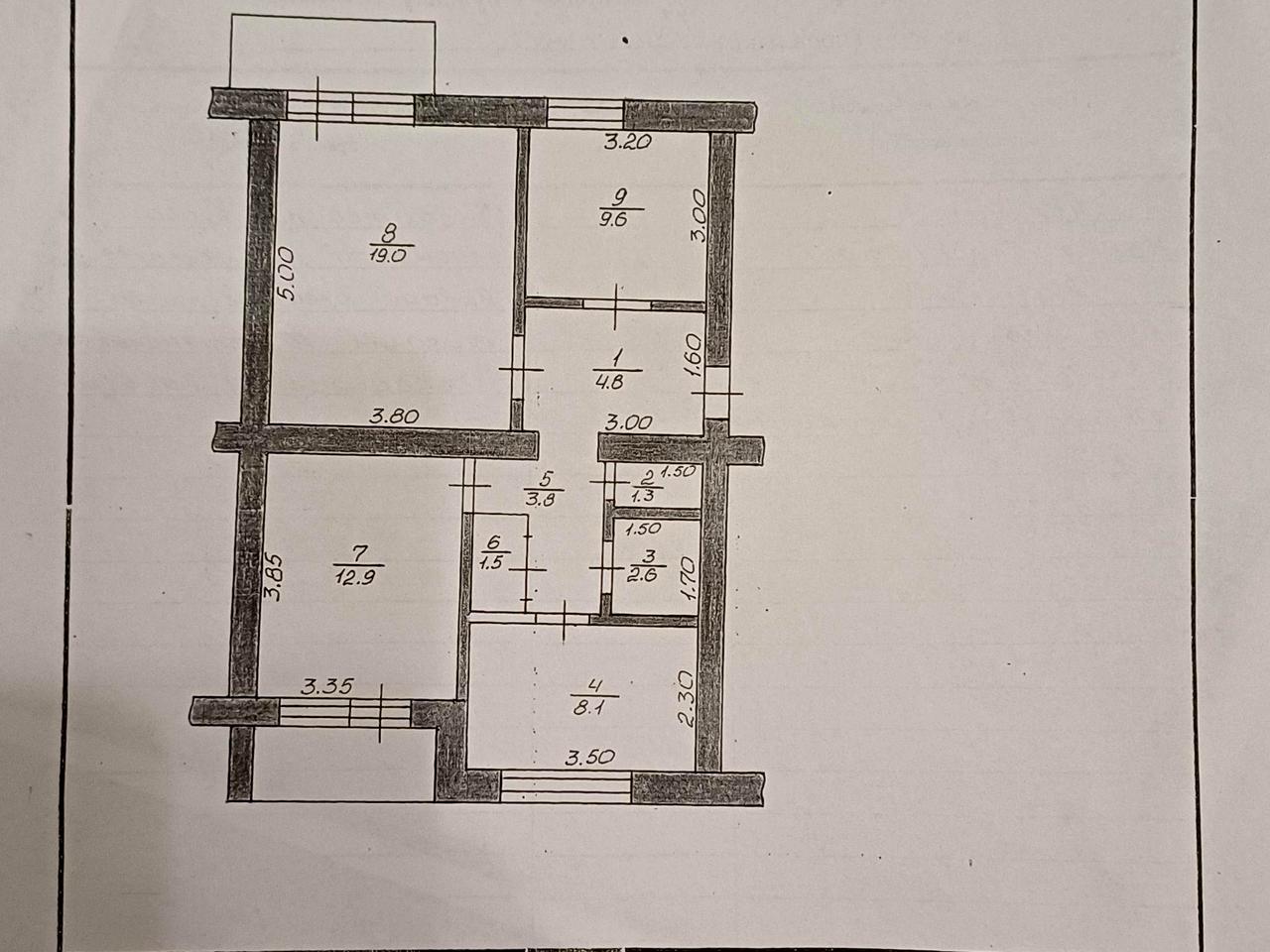 3-кімн. квартира, 66.5 м²