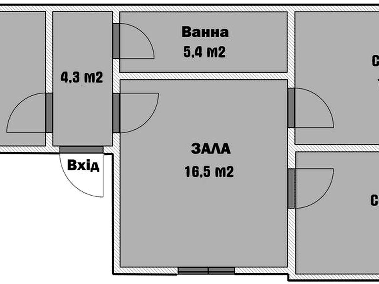 Продається 3-х кімнатна