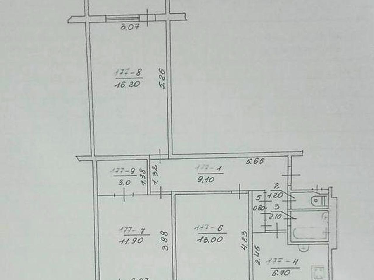 Продам 3 комнату квартиру. На 9 этаже.