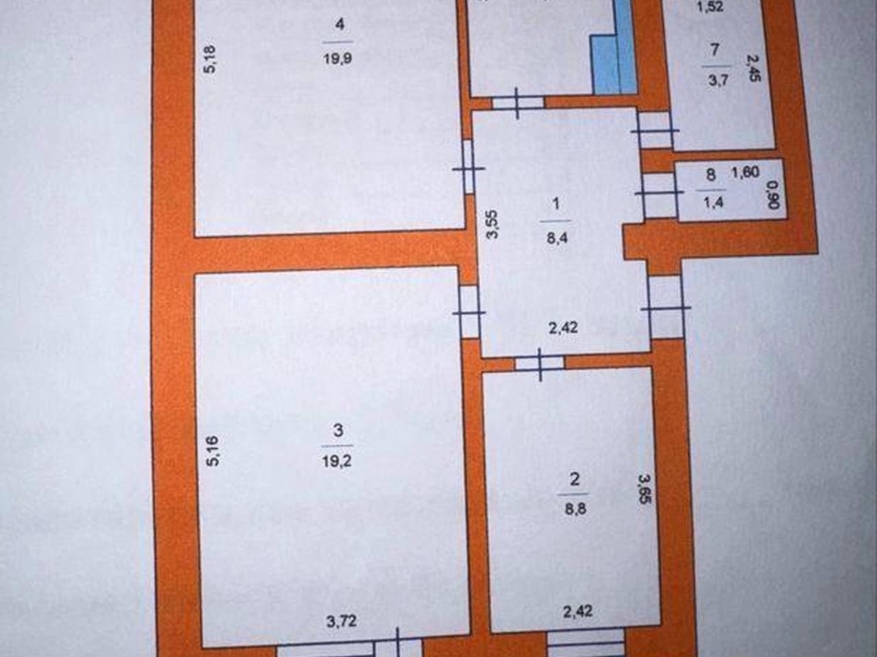 3-кімнатна квартира 72,7 м², 4 поверх, Ізяславська 8, Славута