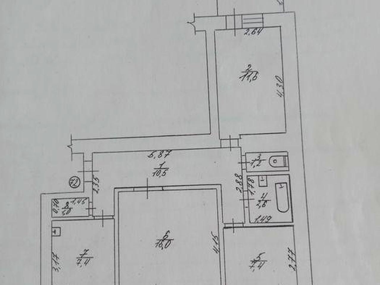 Продается 3х комнатная квартира.