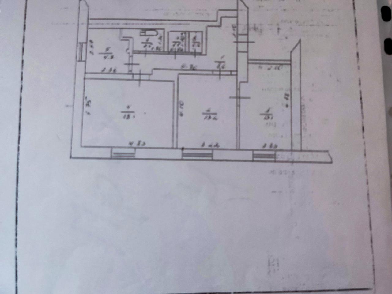 3-кімн. квартира, 63.1 м²