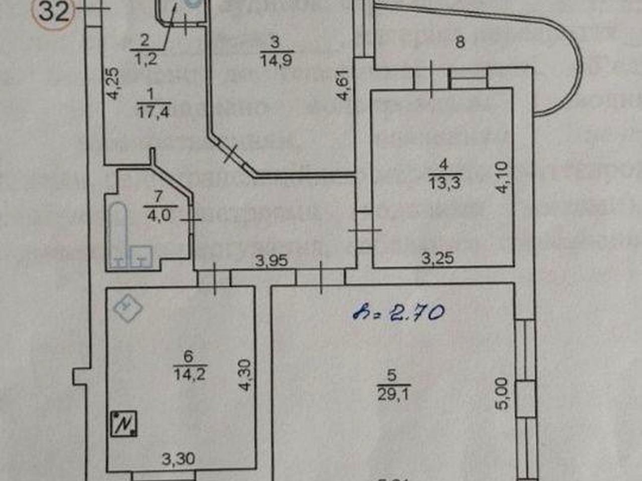 Продаж великої 3-кім.квартири