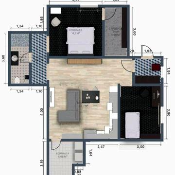 Квартира , 80 м.кв.