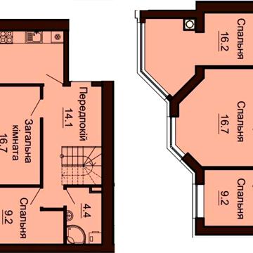Дворівнева квартира 119 кв м . 42000 грн. м.кв. Софія Резиденція. ЖК Софія Резиденція
