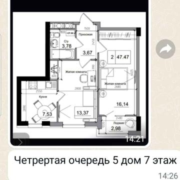 (4) 2 комнатная квартира с ремонтом в ЖК ARTVILLE ЖК ARTVILLE