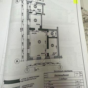 Приміщення (квартира) 1 поверх