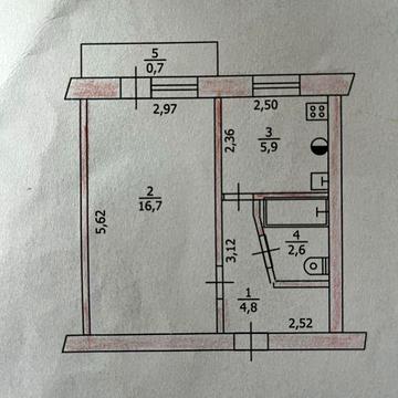 Продам 1 кімнатну квартиру на полігоні