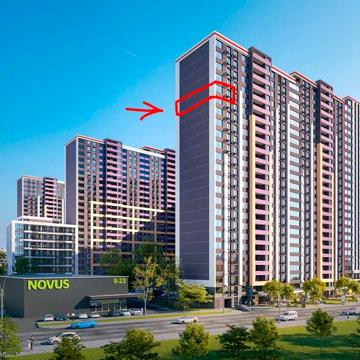 ЖК OKLAND Видова 1к квартира. Воздухофлотський пр-т 56 ЖК OK&#039;LAND