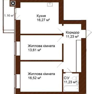 жк "Авіатор" двокімнатна квартира ЖК Авіатор