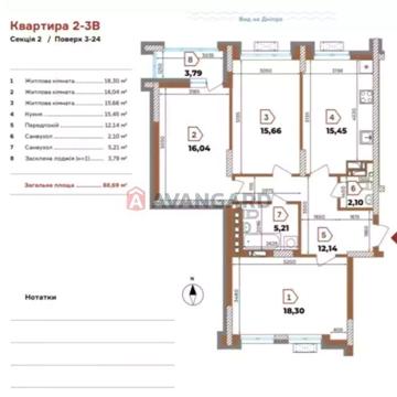 3-кімнатна, ЖК Dock 32, вул. Набережно-Рибальська 27, метро Почайна ЖК Dock32