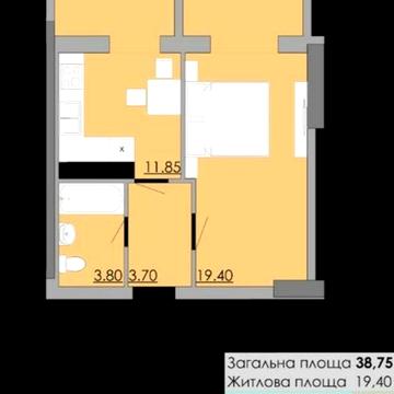 Продам 1 комнатную квартиру ЖК Бульвар Акация 39 м2 Жк Бульвр Акаций