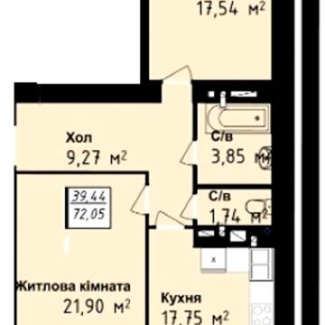 Продаж 2к Квартира Академіка Сахарова вулиця