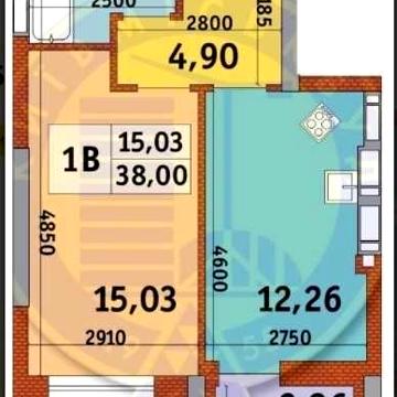 Однокімнатна квартира в Києві. ЖК "Абрикосовий". 38 кв. м.