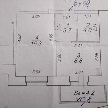 Продам 1 к. квартиру - 35,16м2 с подвалом 5/10, Куликовская. ЖК Куликовская