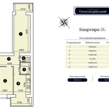 2х комн квартира, ЖК Александровский 2 ЖК Олександровский 2