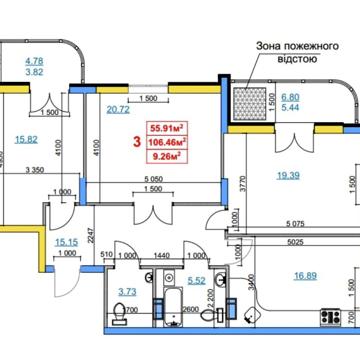 Продаж 3-х кім. з видом на р.Дніпро, вул.Припортова,22/1 ЖК Надія