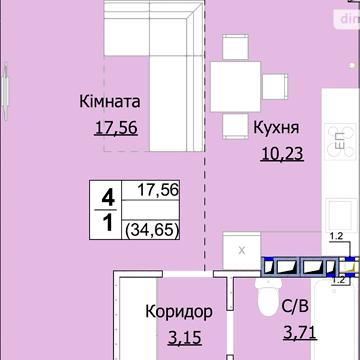 Продаж 1к Квартира Свято-Покровська вулиця ЖК Гостомель Сити