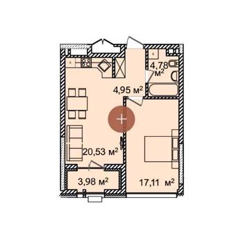 Продаж 1к-квартири вул. Антоновича, 83, ЖК Montreal House, 51 м²