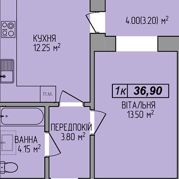 Продаж 1к Квартира Миру вулиця ЖК Мира