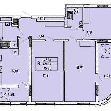 Без комісіі, Продаж 3кім. Квартири вул. Миколайчука