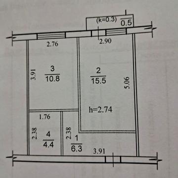 Продаж 1к Квартира вул. Наукова