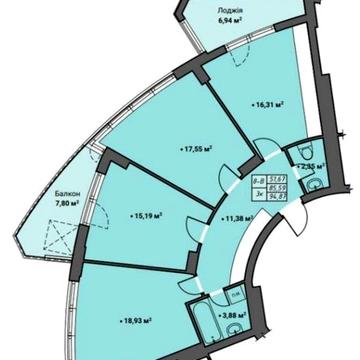 3 кім.кв.Ціна від забудовника ЖК Amber Park ЖК Amber park