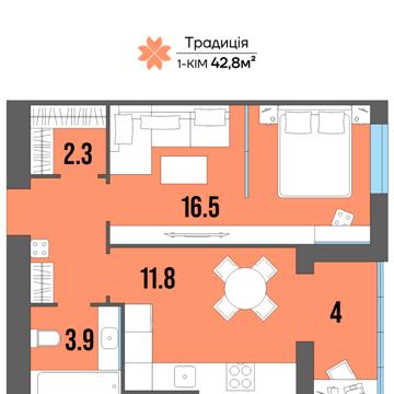 Продаж 1к Квартира Левадна вулиця ЖК U Home