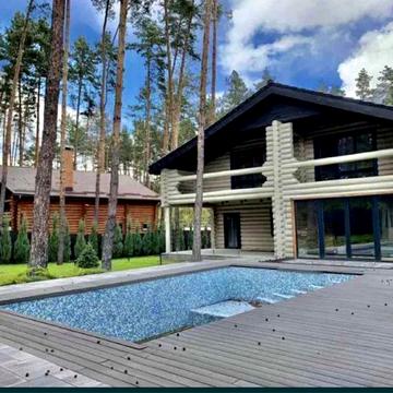 Продаж будинку зі зрубу у лісі ! 14 соток, басейн, баня, підвал !