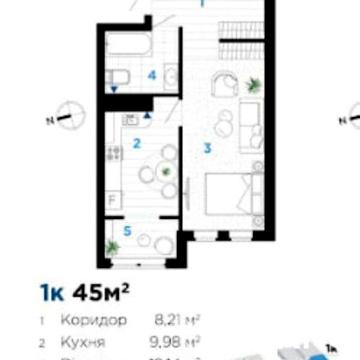 Продаж 1к Квартира Південний бульвар ЖК А5