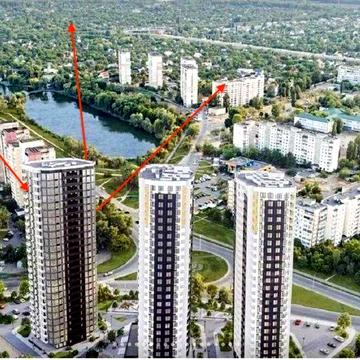 жк Радужный. Хозяин. Днепровский. Воскресенка. 1-к, 43 м2. Без торга ЖК Райдужний