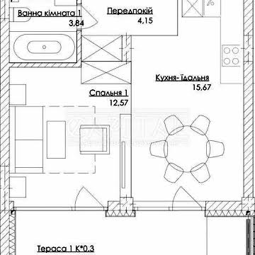 Видова квартира, ЖК Рибальський, Подільський р-н, з терасою