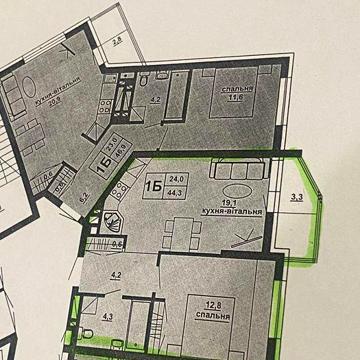 Одно кімнатна квартира ЖК Варшавський