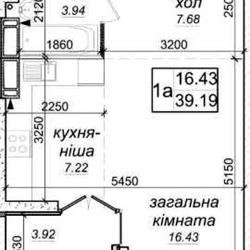 продам квартиру 39 м кв ЖК Одеський бульвар, 1 кімнатна