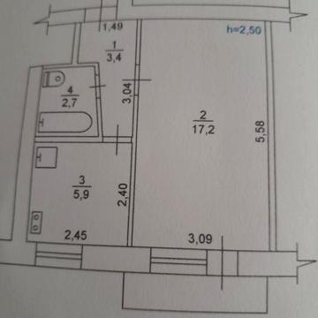 Продам однокомнатную квартиру, 30м2