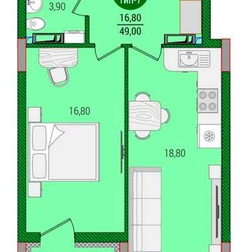 Квартира 49м2 в ЖК Q-smart Бальзака 11 ЖК Q-smart