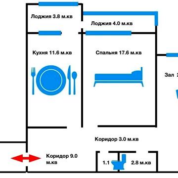2-ух комнатная квартира пр-т Івасюка 16Б