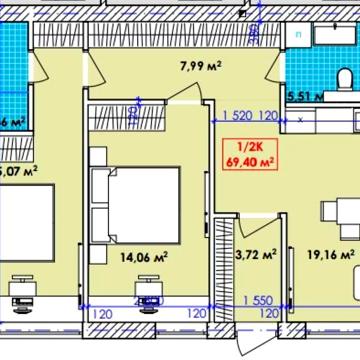 2 кім квартира з земельною ділянкою. М. Богородчани. Новий ЖК ЖК Містечко Молодіжне