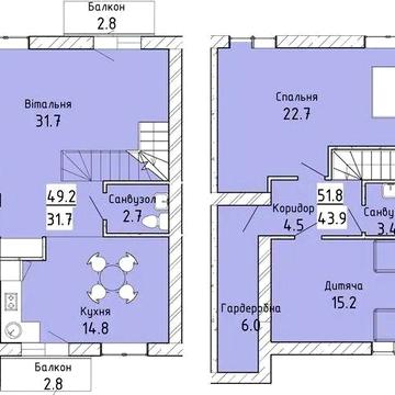 Терміново Продаж Квартири 104м2 2-поверховий пенхаус Локація Ременів