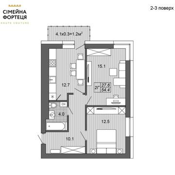 2к  квартира 61 м/кв