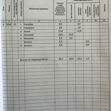 Продаж 2к квартири 56.7 кв. м на вул. Поліська