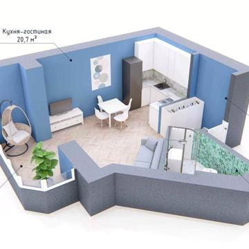 Продаж 1кк 34.2м2. ЖК Курортний. Є-Оселя. ЖК Курортний
