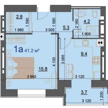 Продажа 1кк 41.2м2. ЖК Курортний. Є-Оселя. ЖК Курортний