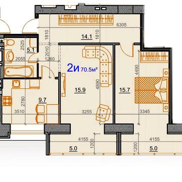 Продаж 2кк 70.5м2.  ЖК Курортний. Є - Оселя. ЖК Курортный