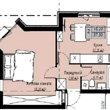 Продаж 1к -2к квартири, 37,3м2  Єоселя 3%, РОЗТЕРМІНУВАННЯ 5 РОКІВ! ЖК Плаза Квартал 3