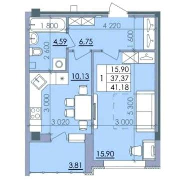 Продаж квартири ЖК Пелюстковий 1-но кімнатна ЖК Пелюстковий
