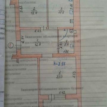 Простора двокімнатна квартира, 70 кв.м.