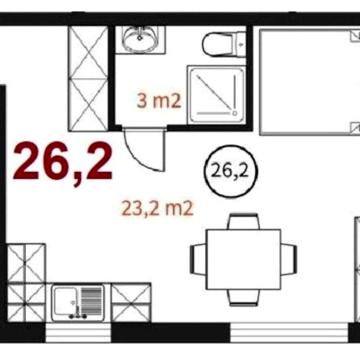 єОселя Студія 26,2 (швидкісний трамвай, Софіївська Борщагівка) ЖК Женева