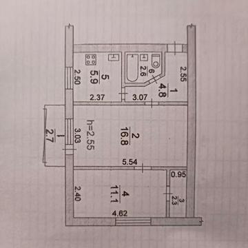 Продам 2-ну  квартиру на 3-му поверсі